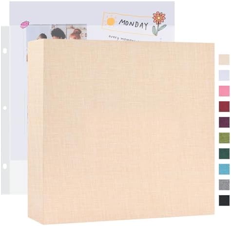 Mublalbum 12x12 Inch 3 Ring DIY Scrapbook Photo Album 80 Pages, Beige by Mublalbum