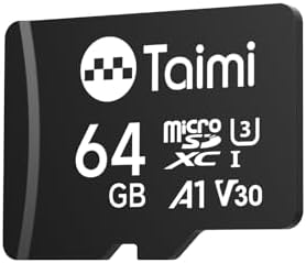TAIMI Micro SD Card,Tf Card,A1,U3,V30,UHS-I,Microsd Memory Card,Read Speed Up to 90MB/s (64GB) by Unknown