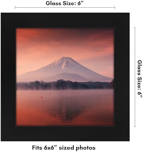 Americanflat 6x6 Picture Frame - Engineered Wood - Black - Image 2