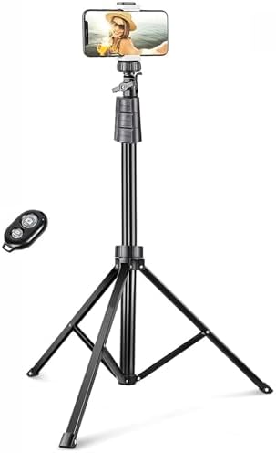 Tripod Selfie Stick Wireless Monopod Compatible with iPhone 16/Plus/Pro/Pro Max, Remote Shutter Built-in Self-Portrait Extendable Stand by Unknown
