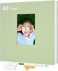 Self Adhesive Photo Album, 60 Pages, 11x10.6 Inch, Light Green by Remowith