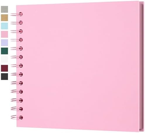 Scrapbook Album 7x7in, Acid-Free Kraft Paper 20 Sheets 40 Pages by Yopih