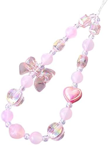 Beaded Phone Charm Lanyard Strap Girly Style Fixed Beads Pearl Lanyards by Staqlo