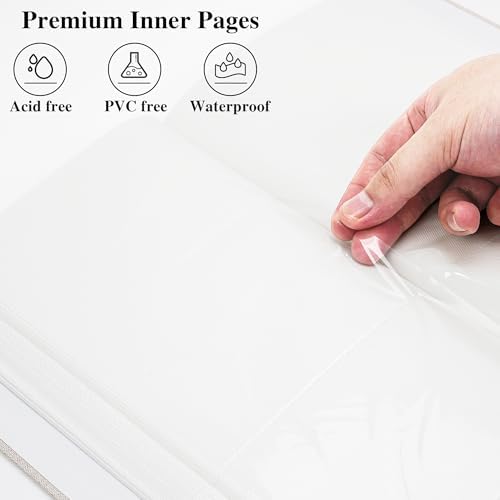Vienrose Photo Album 4x6 Photos 420 Pockets Linen Cover Slip-in Photo Book with Round Window for Wedding, Vacation Memories, Personalized Picture Organizer, Green - Image 5