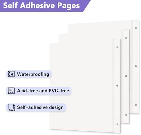 9x11 Self-Adhesive Photo Album Refill Pages, 3-Ring, 60 Pages - Image 3