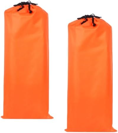 2 Pcs 24 x 10 Inch Tripod Monopod Case Bag, Oxford Cloth Foldable Tripod Carrying Case Bag with Drawstring, Fits Speaker/Light Stand/Studio/Outdoor/Travel/Camping, Orange by Unknown