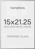 Homeforia 15x21.25 Silver Puzzle Picture Frame, High-End Metal, Glass by Homeforia
