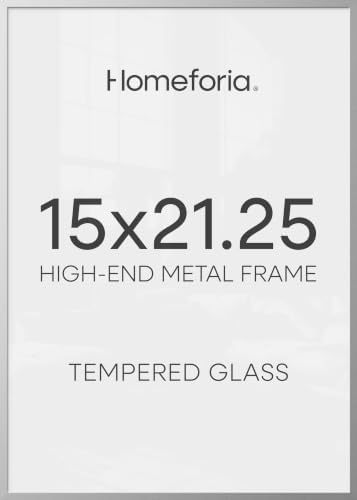 Homeforia 15x21.25 Silver Puzzle Picture Frame, High-End Metal, Glass by Homeforia