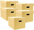 Lineco, Archival Storage Cartons, Acid-Free, 12x15x10 in, Tan, Pack of 5 by Lineco