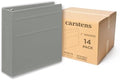 Carstens 3-Inch Heavy Duty 3-Ring Binder - Side Opening, Ash Gray, Durable Plastic, Precision No-Gap Rings, Waterproof Cover, No Pockets, Holds 400 US Letter Sheets, BPA-Free, Made in USA (1742-3R) by Carstens