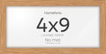 Homeforia 4x9 Natural Oak Business License Frame, High-End Wood, Glass by Homeforia