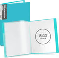 Dunwell 9x12 Presentation Binder, 24 Pockets, Displays 48 Pages, Aqua by Dunwell