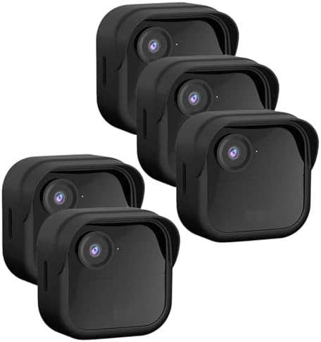 Silicone Case for All-New Blink Outdoor 4 (4th Gen) / 2K+ (Black, 5 Pack) by QOPOTO