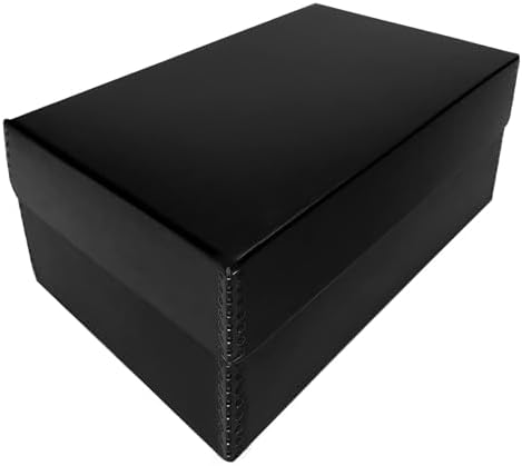 Lineco, Black Archival Hinged Lid Photo Box 5.5"x7.75"x12", Acid-Free by Lineco