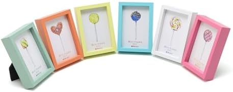 Small Picture Frame 2x3 6 Pack, Magnetic Photo Frames for Fridge and Tabletop Desk Decor, Cute Wallet Size Colored Picture Frames for School Locker, Family Baby Photo, Mix Colors - Image 5