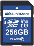 LinkMore XV13 256GB Full-Size SDXC Card, UHS-I U3 V30, 95MB/s Read by LinkMore