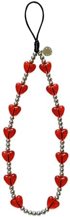 Drawwind Phone Charm Beaded Wristlet Strap Universal Cell Phone Lanyard Cute Bracelet Wrist Strap Beaded Chain String Handmade Accessories for Case Camera Bags (Lucky Love) by Drawwind