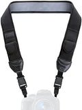 USA Gear TrueSHOT Camera Strap Neoprene Camera Straps - Padded Neck Strap, Pockets, and Quick Release Buckles - Compatible with Canon, Nikon, Sony and More DSLR and Mirrorless Cameras (Black) by USAGEAR