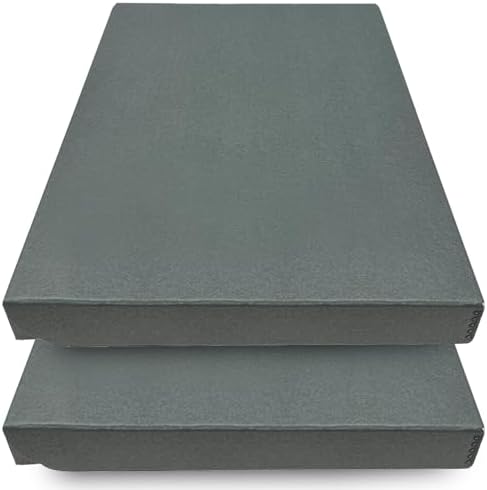 Golden State Art, Clamshell Archival Storage Box 13x19, Gray, Pack of 2 by GoldenStateArt