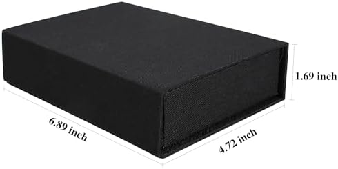 Photo Storage Box 4x6, Linen Photo Box - Black - Image 4