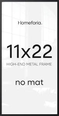 Homeforia 11x22 Black Newspaper Picture Frame, High-End Metal, Glass by Homeforia