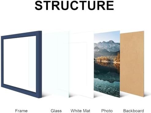 12x12 Picture Frame Set of 4 with Real Glass, Wall & Tabletop Display - Image 5