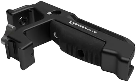 KONDOR BLUE Talon XL NATO Top Handle with REC Trigger for Camera Cages, Dual NATO Rail, 3/8-16 ARRI-Style Mounts, Cold Shoe Slots, Remote REC Button, Ergonomic Grip, Bubble Level, Black - Image 2