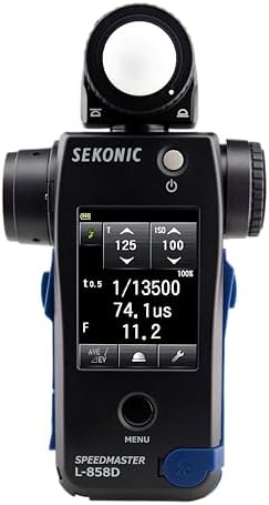 Sekonic L-858D-U Speedmaster Light Meter, Multi-Function Incident & 1∞ Spot Meter with Flash Duration Analysis, HSS Measurement & Wireless Radio Triggering Compatibility - Image 2