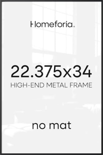 Homeforia 22.375x34 Black Puzzle Poster Frame, High-End Metal, Glass by Homeforia
