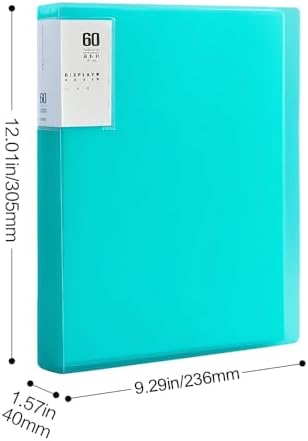 M&G 60 Pocket Binder with Plastic Sleeves 9.2x12, A4 Portfolio Folder with Clear Sheet Protectors, Art Presentation Book, Display 120 Pages, Document Paper Organizer for Artwork, Office(Green) - Image 6