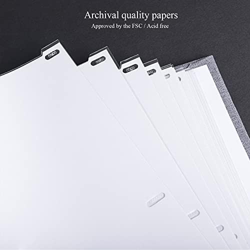 1DOT2 Photo Album with Writing Space, 100 Pages, Linen Cover, Blue - Image 5