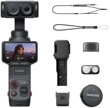 Insta360 Luna Ultra Vlog Bundle - 8K Vlogging Camera with Dual Leica Lenses, 12× Zoom, 1" Sensor, Detachable 2" Touchscreen, Triple AI Chip, Pocket Gimbal Camera for Vlog Photography by Unknown