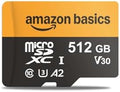 Amazon Basics 512GB microSDXC Card with Adapter for Tablets, Smartphones, Action Cameras, GoPRO, Drones, Full HD, Read Speed Up to 200MB/s, 1-Pack by AmazonBasics