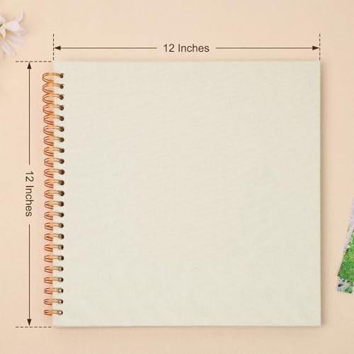 Scrapbook Photo Album 12x12 Inches 80 Pages Linen Cover Beige - Image 3