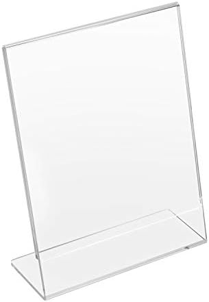 NIUBEE Acrylic Sign Holder 4x6 Vertical L-Shape Picture Stand 6 Pack - Image 6