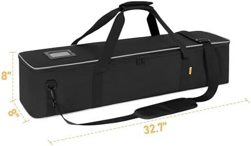 Multifunctional Tripod Bag 32 X 7 X 7 Inches / 81 X 18 X 18 cm Heavy Duty Tripod Carrying Case with Handle for Lights, Speakers, Cameras, Booms, Microphone Stands, Black - Image 3