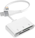 XD Card Reader for iPhone 17 16 15 14, 3-in-1 USB-C & Lightning SD Card Adapter for Olympus xD Picture Card, Micro SD Reader for MacBook, iPad, Android, Old Camera Photo Transfer by Ardaddyn