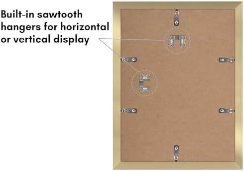 Americanflat 9x12 Picture Frame 5-Pack - Matted to 6x8 - Gold - Image 6