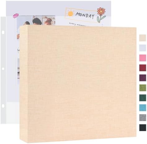Mublalbum 12x12 Inch 3 Ring DIY Scrapbook Photo Album 40 Pages, Beige by Mublalbum