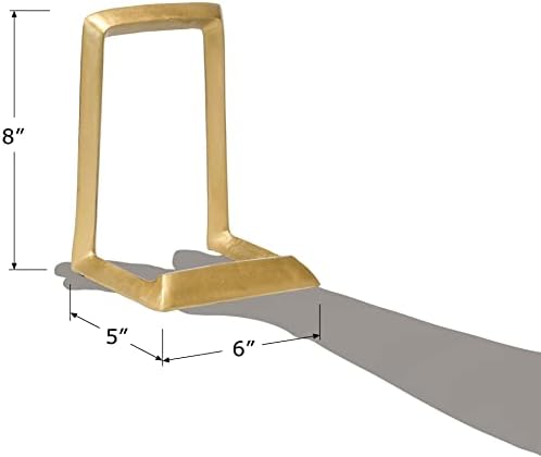 Red Co. 8” Decorative Metal Display Plate Stand and Art Holder Easel in Distressed Gold Finish - Image 5