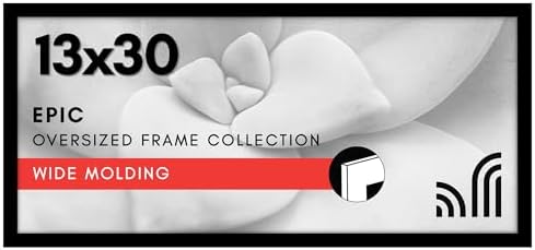 Americanflat 13x30 Poster Frame - Engineered Wood - Black by Americanflat