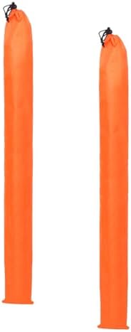2 Pcs 40 x 5 Inch Tripod Monopod Case Bag, Oxford Cloth Foldable Tripod Carrying Case Bag with Drawstring, Fits Speaker/Light Stand/Studio/Outdoor/Travel/Camping, Orange by Unknown