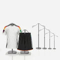 Shirt Display Stand Mannequin Torso 18-33" Adjustable,Grey,4 Pack by Unknown
