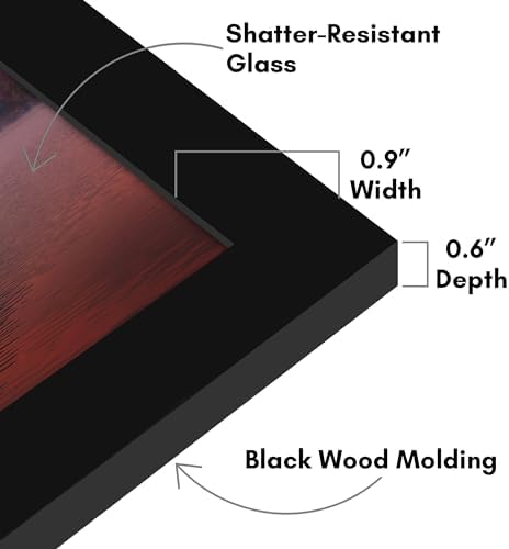 Americanflat 6x6 Picture Frame - Engineered Wood - Black - Image 3