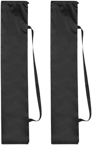 PATIKIL 39 x 8 Inch Tripod Carrying Case, 2 Pack Camera Tripod Carrying Bags Oxford Cloth Padded Bag for Camera Gear Mic Light Stand Sheet Music Photography Accessories, Black by PATIKIL