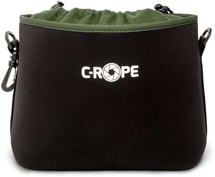 C-Rope Neoprene Camera Bag, Neoprene Pouch with Fleece Lining, Water Resistant, Camera Accessories, Black, L, Backpack by C-Rope
