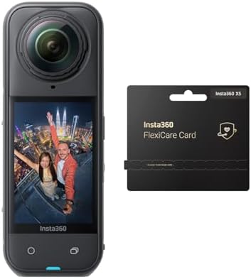 Insta360 X5 FlexiCare Bundle - Waterproof 8K 360° Action Camera, Leading Low Light, Invisible Selfie Stick Effect, Rugged & Replaceable Lens, 3-Hour Battery, Clear Audio, Stabilization by Unknown