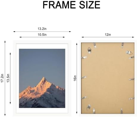 12x16 Picture Frame Set of 4 with Real Glass, Wall Mount - Image 4