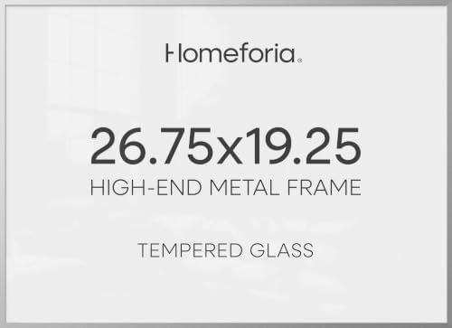 Homeforia 26.75x19.25 Silver Puzzle Picture Frame, High-End Metal, Glass by Homeforia