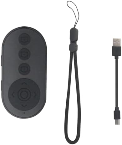Upgraded Wireless Camera Remote Control with Zoom for iPh0ne Android, Versatile Shutter with Front/Rear Camera Switch for Photo & Video, Smartphone Remote Clicker-Black by Bedaily